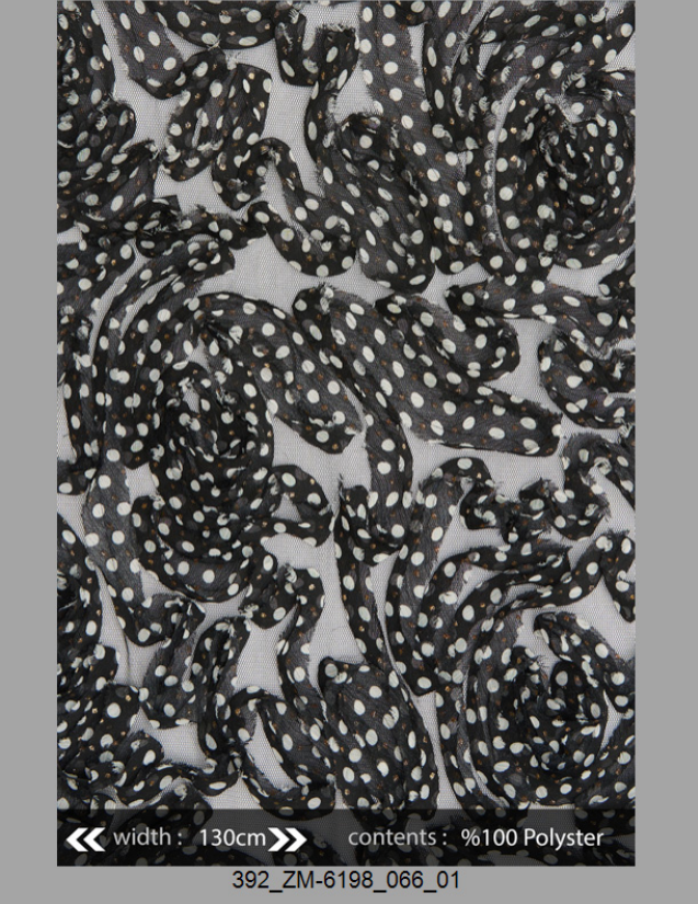 Polka Dot Labyrinth Chiffon ZM-6198