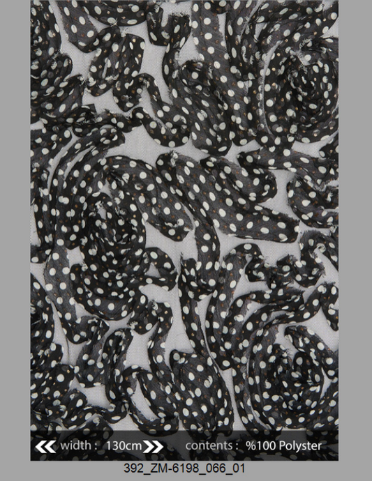 Polka Dot Labyrinth Chiffon ZM-6198