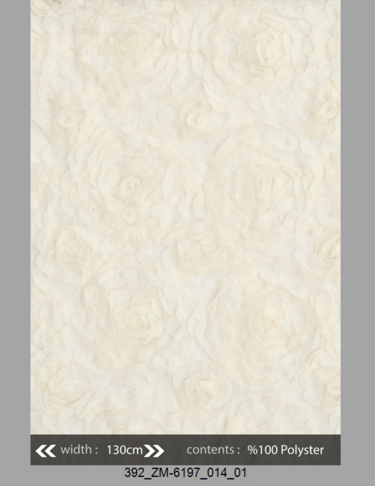 Large Rose Fabric ZM-6197